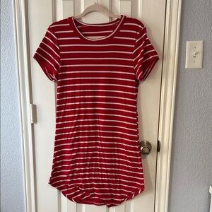 Rue21 Red and White Striped Dress